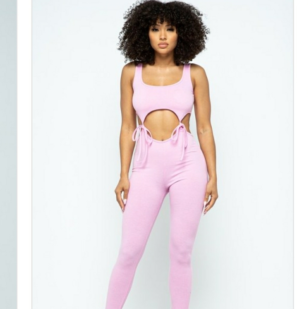 POSH BY V MAUVE ROMPER JUMPSUIT